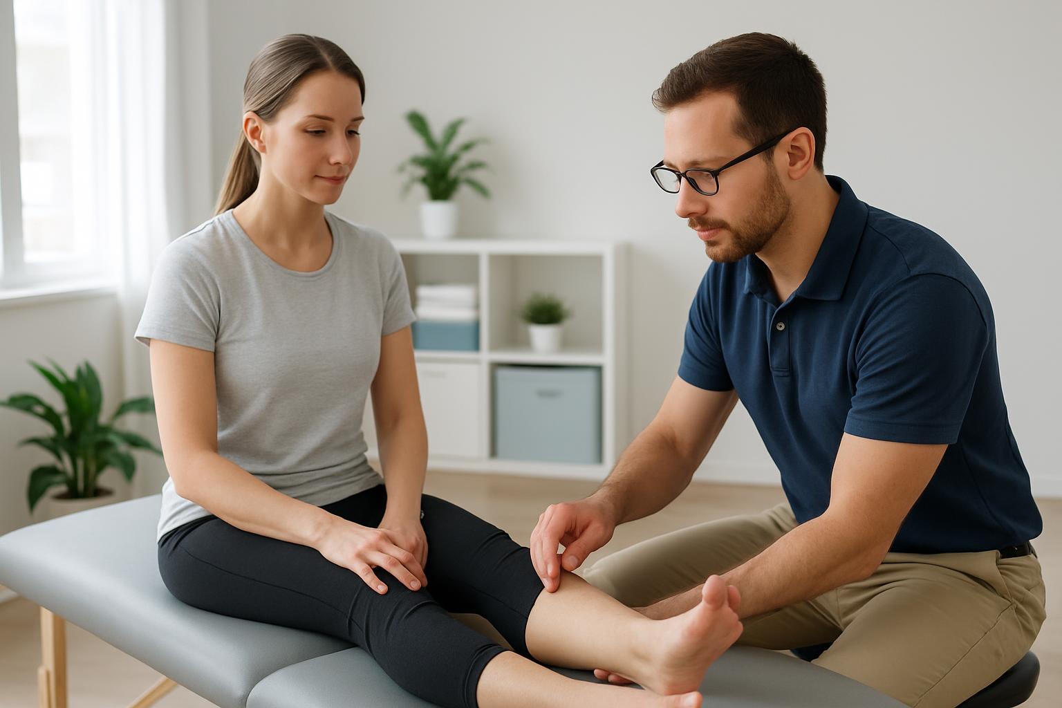 Physiotherapy assessment for an ankle sprain in Markham